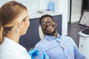 man at the dentist