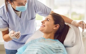 woman at the dentist